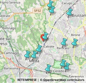 Mappa Via S. Benedetto da Norcia, 22060 Cabiate CO, Italia (2.325)