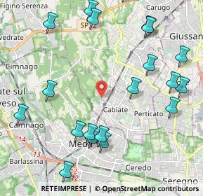 Mappa Via S. Benedetto da Norcia, 22060 Cabiate CO, Italia (2.5715)