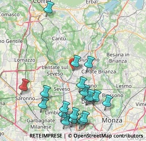 Mappa Via S. Benedetto da Norcia, 22060 Cabiate CO, Italia (9.4775)