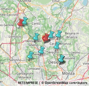 Mappa Via S. Benedetto da Norcia, 22060 Cabiate CO, Italia (5.81846)