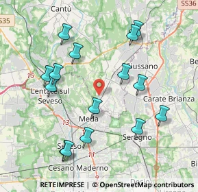 Mappa Via S. Benedetto da Norcia, 22060 Cabiate CO, Italia (4.13667)