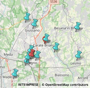 Mappa Via San Bernardo, 20841 Carate Brianza MB, Italia (4.12308)