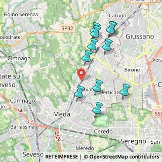 Mappa Via Roma, 22060 Cabiate CO, Italia (1.88545)