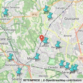 Mappa Via Roma, 22060 Cabiate CO, Italia (3.22917)