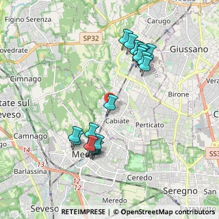 Mappa Via Roma, 22060 Cabiate CO, Italia (1.9485)