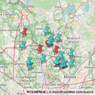 Mappa Via Roma, 22060 Cabiate CO, Italia (6.713)