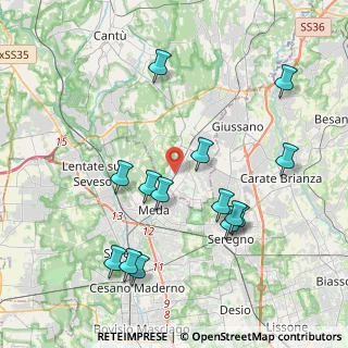 Mappa Via Roma, 22060 Cabiate CO, Italia (4.14429)
