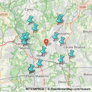 Mappa Via Roma, 22060 Cabiate CO, Italia (4.162)