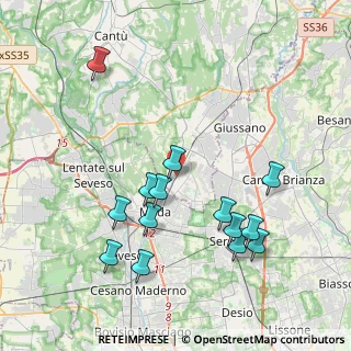 Mappa Via Roma, 22060 Cabiate CO, Italia (4.12571)