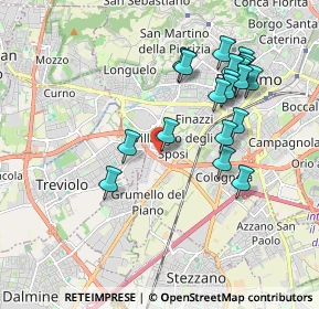 Mappa Via Drago, 24127 Bergamo BG, Italia (1.896)