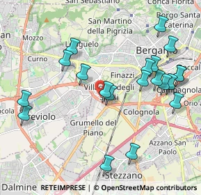 Mappa Via Drago, 24127 Bergamo BG, Italia (2.2245)