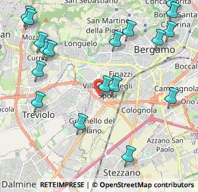 Mappa Via Drago, 24127 Bergamo BG, Italia (2.62889)