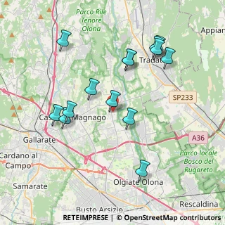 Mappa Via G. Donizzetti, 21054 Fagnano Olona VA, Italia (3.92214)