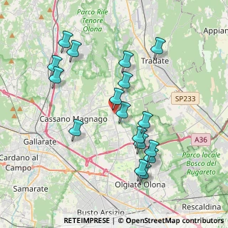 Mappa Via G. Donizzetti, 21054 Fagnano Olona VA, Italia (3.85176)