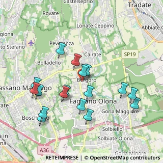 Mappa Via G. Donizzetti, 21054 Fagnano Olona VA, Italia (1.93882)
