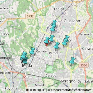 Mappa Via Salvador Allende, 22060 Cabiate CO, Italia (1.83857)