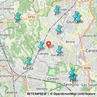 Mappa Via Salvador Allende, 22060 Cabiate CO, Italia (2.68909)