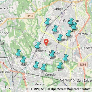 Mappa Via Salvador Allende, 22060 Cabiate CO, Italia (2.12813)
