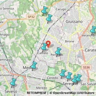 Mappa Via Salvador Allende, 22060 Cabiate CO, Italia (2.96727)