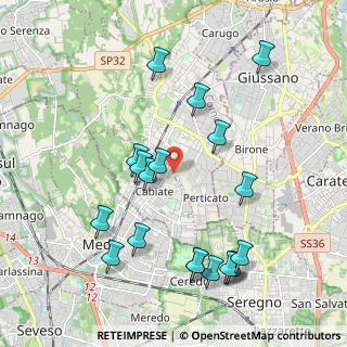 Mappa Via Salvador Allende, 22060 Cabiate CO, Italia (2.18526)
