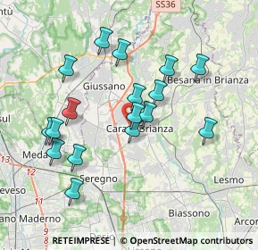 Mappa Via degli Alpini, 20841 Carate Brianza MB, Italia (3.51235)