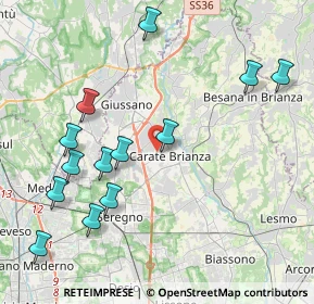 Mappa Via degli Alpini, 20841 Carate Brianza MB, Italia (4.59154)