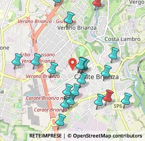 Mappa Via degli Alpini, 20841 Carate Brianza MB, Italia (1.021)