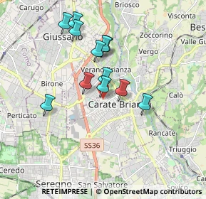 Mappa Via degli Alpini, 20841 Carate Brianza MB, Italia (1.52167)