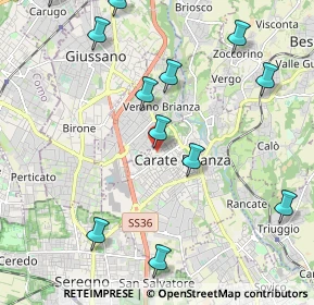 Mappa Via degli Alpini, 20841 Carate Brianza MB, Italia (2.49)