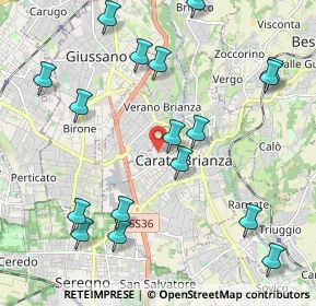 Mappa Via degli Alpini, 20841 Carate Brianza MB, Italia (2.43412)