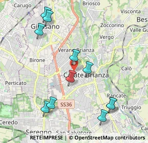 Mappa Via degli Alpini, 20841 Carate Brianza MB, Italia (2.22)