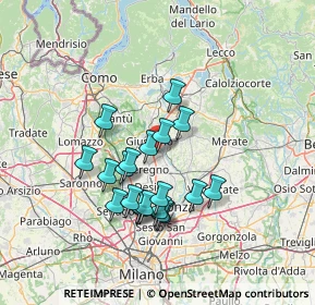 Mappa Via degli Alpini, 20841 Carate Brianza MB, Italia (11.9065)