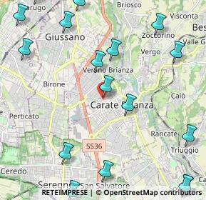 Mappa Via Mons L Crippa, 20841 Carate Brianza MB, Italia (2.99882)