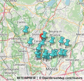 Mappa Via Mons L Crippa, 20841 Carate Brianza MB, Italia (6.51647)