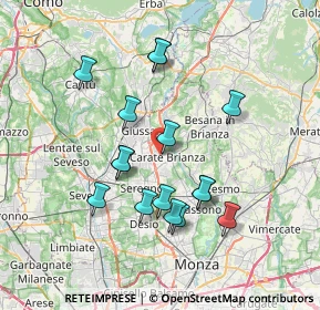 Mappa Via Mons L Crippa, 20841 Carate Brianza MB, Italia (6.72813)