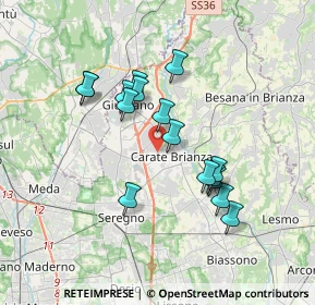 Mappa Via Mons L Crippa, 20841 Carate Brianza MB, Italia (3.09188)