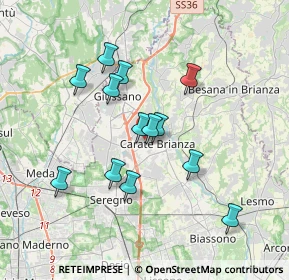 Mappa Via Mons L Crippa, 20841 Carate Brianza MB, Italia (3.15692)