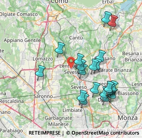 Mappa 20030 Lentate sul Seveso MB, Italia (7.6475)