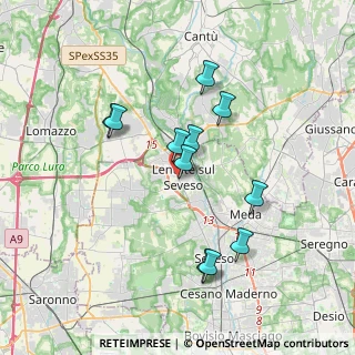 Mappa 20030 Lentate sul Seveso MB, Italia (3.28182)