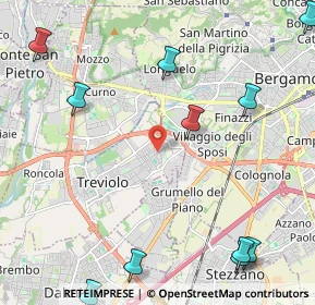 Mappa Via M. L. Cadorna, 24048 Treviolo BG, Italia (3.06455)
