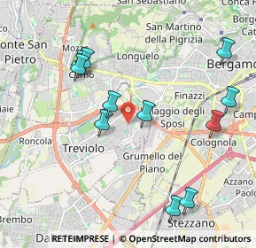 Mappa Via M. L. Cadorna, 24048 Treviolo BG, Italia (2.13636)