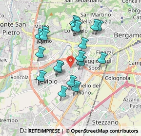 Mappa Via M. L. Cadorna, 24048 Treviolo BG, Italia (1.609)