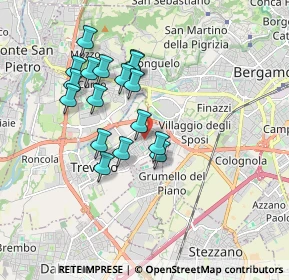 Mappa Via M. L. Cadorna, 24048 Treviolo BG, Italia (1.58059)