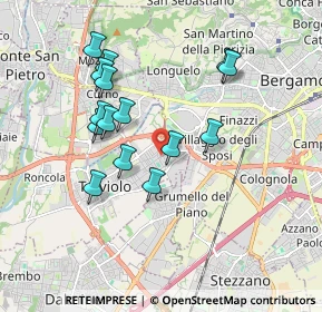 Mappa Via M. L. Cadorna, 24048 Treviolo BG, Italia (1.694)