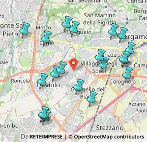 Mappa Via M. L. Cadorna, 24048 Treviolo BG, Italia (2.2555)