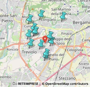 Mappa Via M. L. Cadorna, 24048 Treviolo BG, Italia (1.36231)