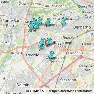 Mappa Via M. L. Cadorna, 24048 Treviolo BG, Italia (1.58667)