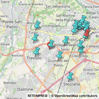 Mappa Via M. L. Cadorna, 24048 Treviolo BG, Italia (2.463)