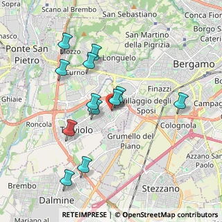 Mappa Via M. L. Cadorna, 24048 Treviolo BG, Italia (1.81083)