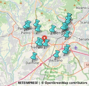 Mappa Via M. L. Cadorna, 24048 Treviolo BG, Italia (3.39789)